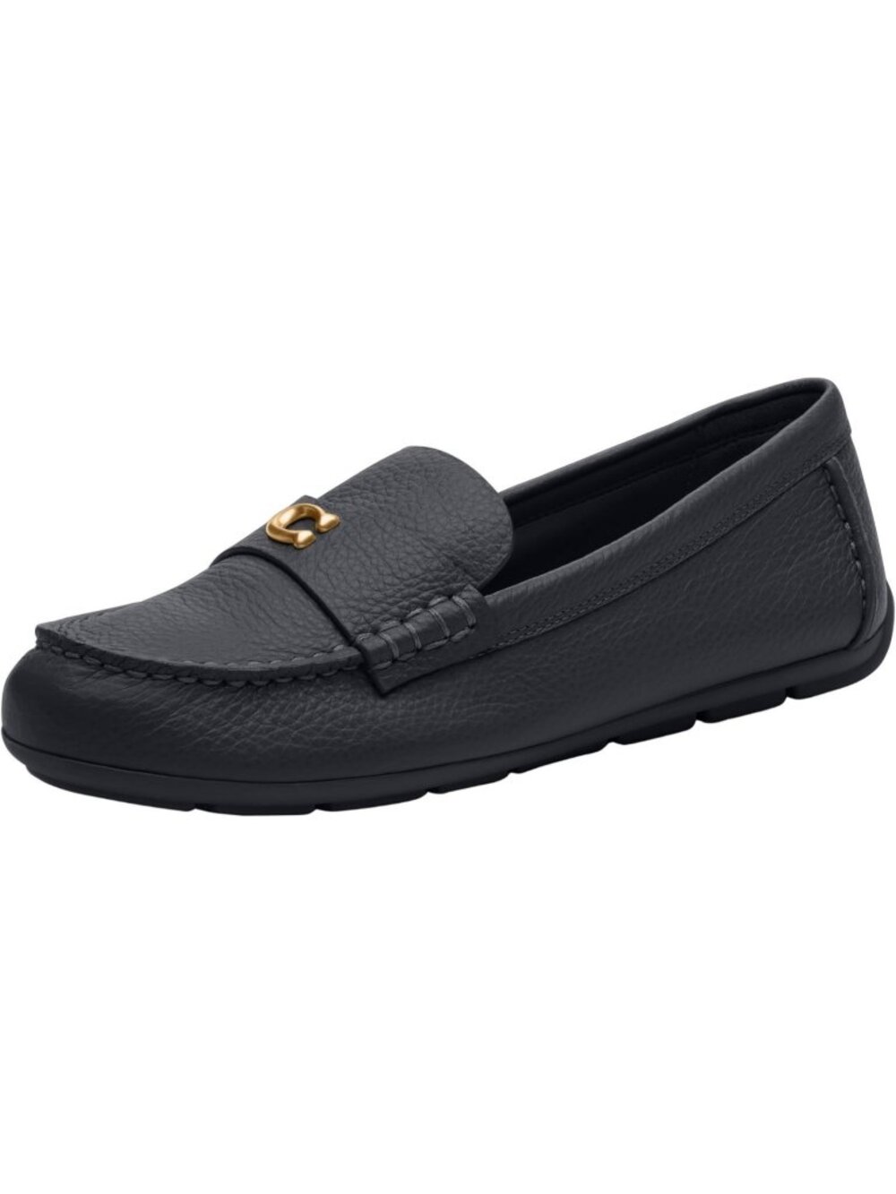 Coach Sculpted C Driver Loafers Women's Midnight Navy Leather Slip-On Shoes
